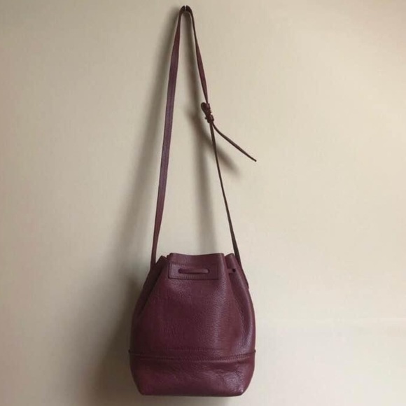 J CREW Downing Bucket Bag EUC Deep Garnet - Picture 7 of 8